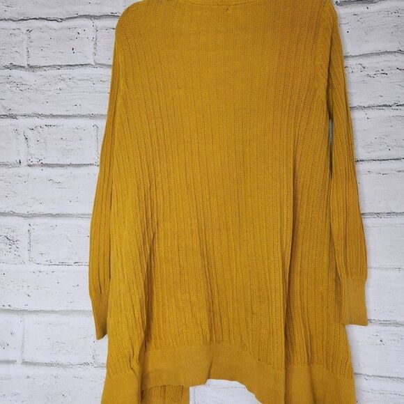 Silence + Noise Women's Mustard Yellow Long-Sleeved Open Cardigan Size Medium - Picture 7 of 12